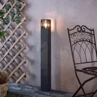 Deko-Light Pollerleuchte Aluminium 100,0 cm 1x E27 Dunkelgrau