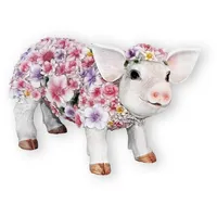 Colourliving Schweine Figur stehend oder sitzend Blumenschwein Deko Ferkel