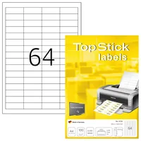 Topstick 8730 Universal Etiketten, 100 Blatt, 48,3 x 16,9