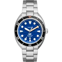 Fossil »BREAKER«, Armbanduhr, Herrenuhr, Damenuhr, Datum, Edelstahlarmband, silberfarben