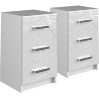 Vicco Nachttisch Irma Weiß 2er Set