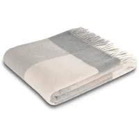 Biederlack Plaid »Plaid Soft Impression im Doubleface-Look«, Wolle-Kaschmir-Mix grau