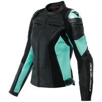 Dainese Racing 4 Damen Motorrad Lederjacke, schwarz-blau, Größe 44