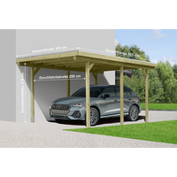 DELTA GARTENHOLZ GMBH&CO.KG Einzelcarport mit PVC-Dach 3,00 x 5,00