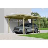 EdiGarden Einzelcarport mit PVC-Dach 3,00 x 5,00 m kdi