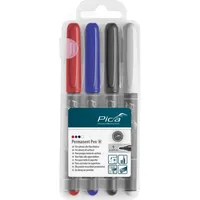 Pica Permanent-Pen 1,0mm sortiert mit Instant-White-Pen