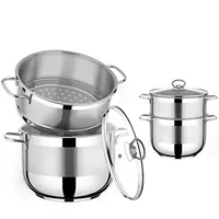 URBAN LIVING Couscoussiere 6 Liter Edelstahl Couscous Topf Damfgarer