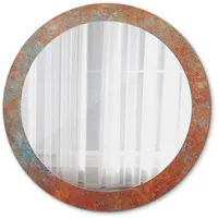 Tulup Spiegel, Orange, Glas, Rund, 80x80x0.4 cm, Spiegel, Wandspiegel