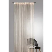 Heimtexland ® Fadengardine in Champagner beige HxB 245x95 cm