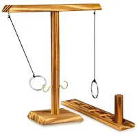 Goods+Gadgets Ringwurf-Spiel Deluxe aus Holz - Das Action Ring-Haken