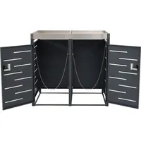 MCW Mülltonnenbox H40b 100 x 100 cm grau