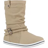 VAN HILL Damen Schlupfstiefel in Beige