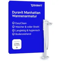 Duravit Manhattan Einhebel-Wannenmischer bodenstehend, Chrom