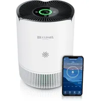 Brandson Luftreiniger 4 Stufen: Vorfilter, HEPA13, Toxinfilter, Aktivkohle, App-Funktion,