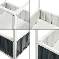 [en.casa] Hochbeet Alblasserdam 90x90x88 cm Anthrazit