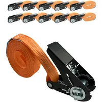 Trutzholm 10x Ratschen Spanngurt Spanngurte Orange 1-tlg 4m 0,8t