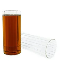 Mulex Glas Stripe Riffel Glas, Glas, Hitzebeständig 400ml