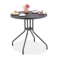 Relaxdays Gartentisch Ø 80 x 75 cm grau