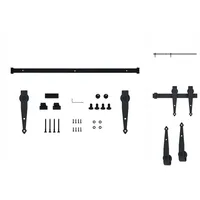 VidaXL Mini Schiebetürbeschlag Set für Schranktüren Carbonstahl 152 cm