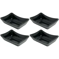 DanDiBo Ambiente 4x Dipschalen Melamin Set Schwarz 757 Snackschale