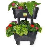 GarPet Blumentopf groß draußen Erdbeertopf Pflanzturm Blumentopf hoch Pflanzsäule