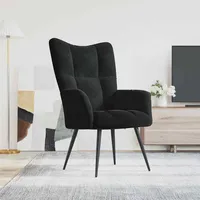 VidaXL Relaxsessel, Schwarz Samt