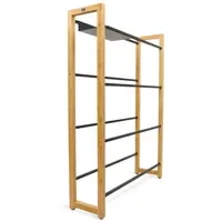 Holz4home Getränkekistenregal 112 x 153 x 32 cm Braun/Schwarz