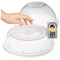 Hausfelder Mikrowellen Abdeckung - 2er Set hoch und flach