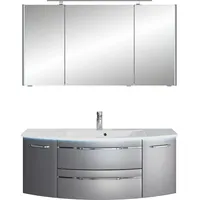 Saphir »Serie 7045 2-teilig Mineralmarmor-Waschtisch mit LED-Spiegelschrank«, (Set, 2