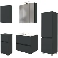 WELLTIME Badmöbel-Set Baabe 5-tlg. Grau