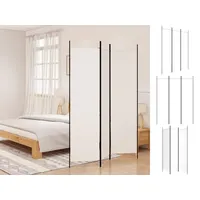 VidaXL 3-tlg. Paravent Weiß 150x200 cm Stoff