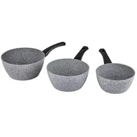 KARACA Gris Biogranit Induktions Milchtopf-Set, 3-teilig - Hochwertiges Set