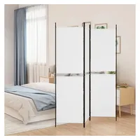 VidaXL 3-tlg. Paravent Weiß 150x180 cm Stoff