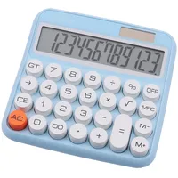 GENIE Genie, Taschenrechner, Tischrechner 612B blau, (Solarzellen, Batterien)