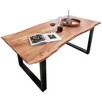 Sam Esstisch Baumkante massiv Akazie natur 140 x 80