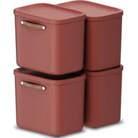 Rotho Aufbewahrungsbox 4er-Set 25L Maloja - Kunststoffbox 40 x