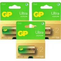 GP Ultra Alkalisch G-Tech LR14 C Batterie Langlebig Power