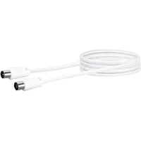 Schwaiger Antennen Anschlusskabel 75 dB, 1,5m, weiß, IEC Stecker