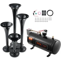 Touttong Luft Horn Luftkompressor Kit mit 4 Trumpet Train,