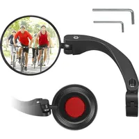 Aotoyou Fahrradspiegel für Lenker 18-26mm mit Rückreflektor, klappbar, konvex