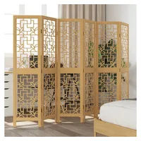 VidaXL 6-tlg. Raumteiler Braun Massivholz Paulownia