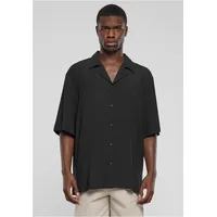 URBAN CLASSICS Loose Viscose Kurzarmhemd - Black - S