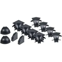 GAH Alberts Alberts Zubehör-Set für Abschlussleisten PVC, schwarz