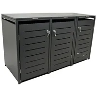DEGAMO Mülltonnenbox 200x80x116cm für 3x Tonnen 120 und 240