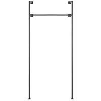 Natural Goods Berlin Wandkleiderstange SINGLE 97x220cm schwarz/Kleiderstange Wandmontage aus