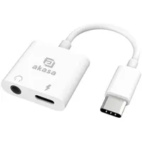 Akasa USB-C auf 3,5 mm Klinke 8 m Weiß