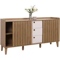 Mendler Sideboard HWC-M48, Kommode, Schiebetür Staufach, MDF 81x150x40cm ~