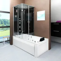 AcquaVapore Whirlpool Dusche Kombination K05-R00-WP Duschtempel 90x180 cm -