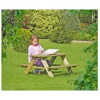 Mega-Holz Gartenbank Kinderpicknicktisch Kiefer Holz 90 x 90 x