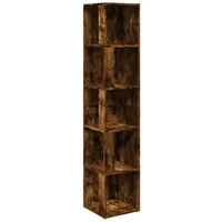 VidaXL Eckregal Räuchereiche 33x33x164,5 cm Holzwerkstoff